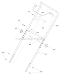 Handles Controls Diagram and Parts List for 1696161-00 822S - 2012 Murray Snow Blower