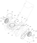 Wheels Body Covering Diagram and Parts List for 1696161-00 822S - 2012 Murray Snow Blower