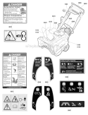 Decals Diagram and Parts List for 1696161-00 822S - 2012 Murray Snow Blower