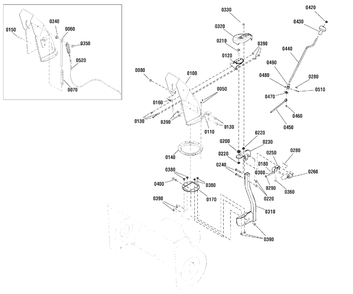 Discharge Chute Diagram and Parts List for 16533ES (1696031)(2011) Murray Snow Blower