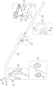 General Assembly Diagram and Parts List for M2550 41ADZ20C758 Murray Trimmer