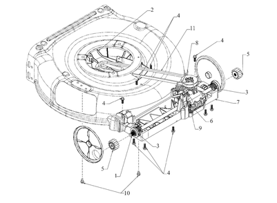 Drive Diagram and Parts List for 12A-B0BA758 2019 Murray Lawn Mower