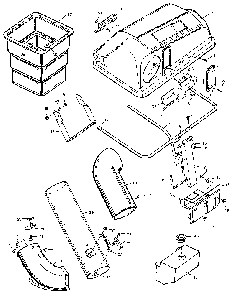 Repair grass bagger Diagram and Parts List for 24740X1A  Murray Lawn Tractor Accessories