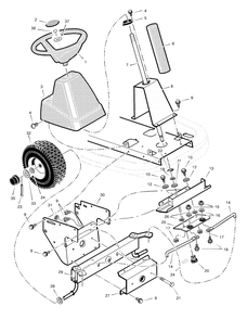 Steering Diagram and Parts List for 309001X18A 2003 Murray Lawn Tractor