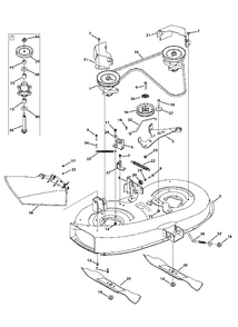 Mower Deck Diagram and Parts List for M1338 (13AC76LF058)(2013) Murray Lawn Tractor
