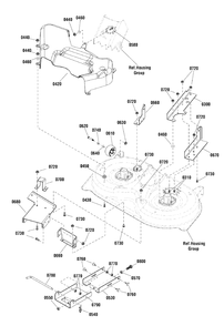 96cm Mower Deck - Support Group (885709c) Diagram and Parts List for EMT17538RDF (1696109-00)(2012) Murray Lawn Tractor