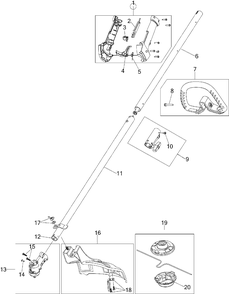 General Assembly Diagram and Parts List for MS2560 41DDZ22C768 Murray Trimmer