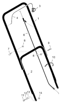 Part Location Diagram of 671946E701MA Murray Handle-lower 20 Sd