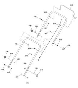 Handles Group (7502023) Diagram and Parts List for M22550FC (7800890)(2012) Murray Lawn Mower