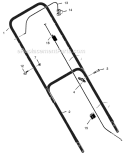 Part Location Diagram of 67192E701 Murray Engine Stop Lever