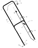 Part Location Diagram of 672886E701MA Murray Handle Asm Lower 20r