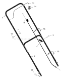 Part Location Diagram of 671918E701MA Murray Handle, Upper (Black)