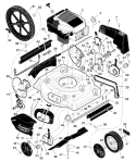 Part Location Diagram of 672593E020 Murray Bracket, Left Handle