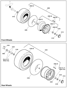 Wheel And Tires Group (W885451) Diagram and Parts List for EMT16538RD (2690927)(2011) Murray Lawn Tractor