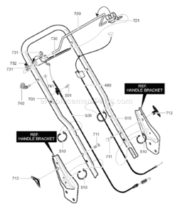 Part Location Diagram of 672545MA Murray Cable, Drive 21 1std