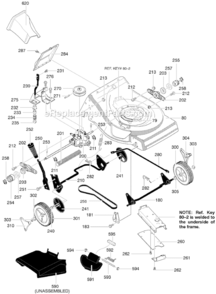 Page D Diagram and Parts List for 218950X92B  Murray Lawn Mower