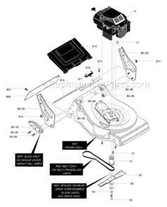 Part Location Diagram of 7769200 Murray Blade, 21 Inch