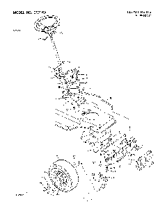 Steering Diagram and Parts List for 38616A  Murray Lawn Tractor