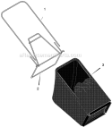 Part Location Diagram of 1101005MA Murray Black Cloth Grass Bag No Logo Frame Sold Separately