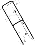 Part Location Diagram of 672906E701MA Murray Handle Lower 22rb &22