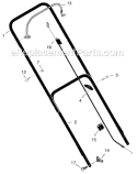 Part Location Diagram of 1102090E701MA Murray Handle Lower 22rb P S
