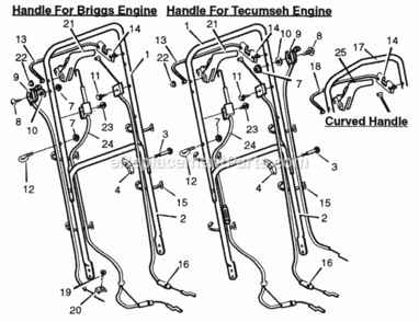 Part Location Diagram of 43791 Murray Stop Lever - Curved