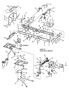 Main Frame Assembly - Hydro Drive Diagram and Parts List for LT20460 (7800192)(2008) Murray Lawn Tractor