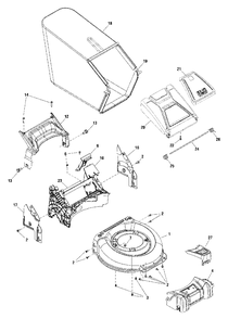 Deck Group Diagram and Parts List for EQ500 (2691473-00)(2018) Murray Lawn Mower
