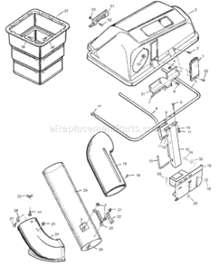 Part Location Diagram of 94954MA Murray Connecting Tube 38/40