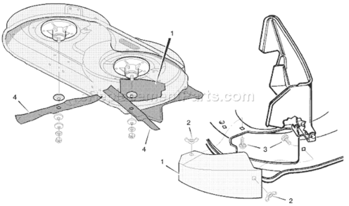 Part Location Diagram of 95104E701MA Murray Single Blade