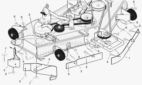 Part Location Diagram of 95014E700 Murray Baffle, Inner