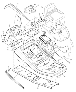 Chassis And Hood Diagram and Parts List for 309007X151A (7800503)(2009) Murray Lawn Tractor