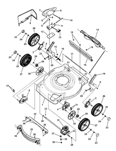 Deck Assembly (Self-Propelled, Standard Wheels) Diagram and Parts List for MP2265 (7800455)(2010) Murray Lawn Mower