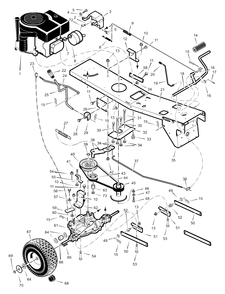 Motion Drive Diagram and Parts List for 309029X11B 2003 Murray Lawn Tractor