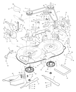 Mower Housing Diagram and Parts List for 405021X51 (7800279)(2008) Murray Lawn Tractor