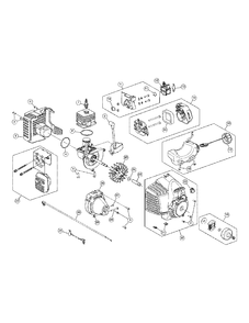 Engine Assembly Diagram and Parts List for M2510 41CDZ03C758 Murray Trimmer