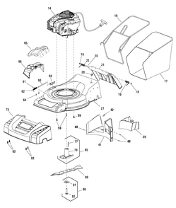 Part Location Diagram of 707373 Murray Bolt, Blade, 3/8-24 Unf