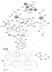 38-Inch Mower Deck - Clutch Group Diagram and Parts List for EMT125380 (2690936)(2011) Murray Lawn Tractor