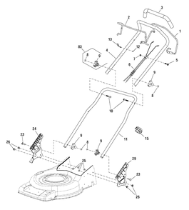 Part Location Diagram of 707344 Murray Bracket, Handle, Right