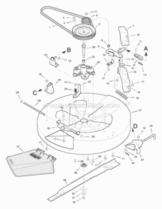 Part Location Diagram of 56246E701 Murray DISCONTINUED