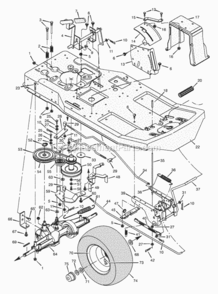 Motion_Drive Diagram and Parts List for 30545X192A 1997 Murray Lawn Tractor