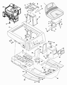 Part Location Diagram of 44X6768 Murray Decal, Right Panel