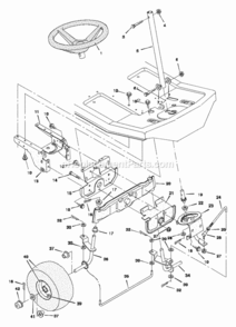 Steering Diagram and Parts List for 30546X4A 1997 Murray Lawn Tractor