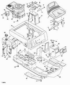Body_Chassis Diagram and Parts List for 30560E 1997 Murray Lawn Tractor