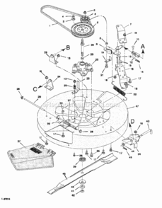 Mower_Housing Diagram and Parts List for 30560E 1997 Murray Lawn Tractor