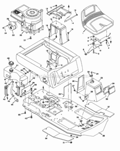 Body_Chassis Diagram and Parts List for 30560X50A 1997 Murray Lawn Tractor