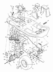 Motion_Drive Diagram and Parts List for 30560X50A 1997 Murray Lawn Tractor