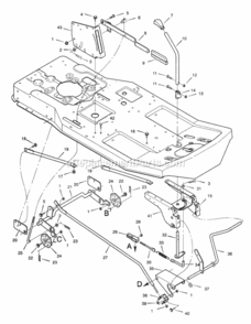 Mower_Housing_Suspension Diagram and Parts List for 30560X50A 1997 Murray Lawn Tractor