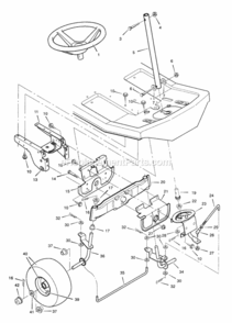 Steering Diagram and Parts List for 30560X50A 1997 Murray Lawn Tractor