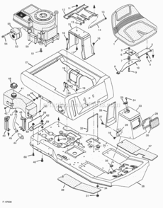 Body_Chassis Diagram and Parts List for 30560X59A 1997 Murray Lawn Tractor